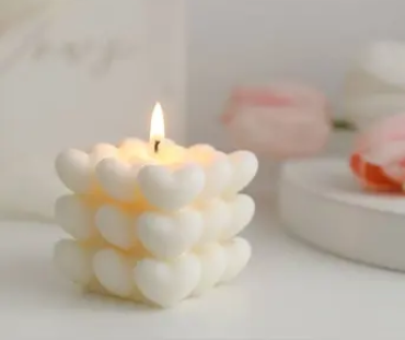 Heart Bubble Candle