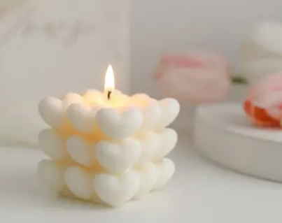 Heart Bubble Candle