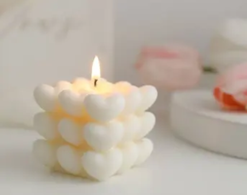 Heart Bubble Candle